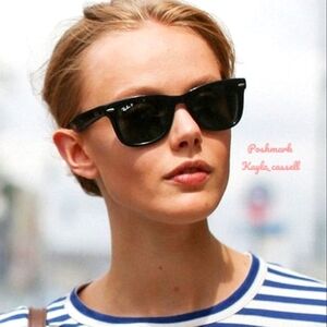 Ray Ban Wayfarer Black Lenses RB2140 Black Frame Unisex New